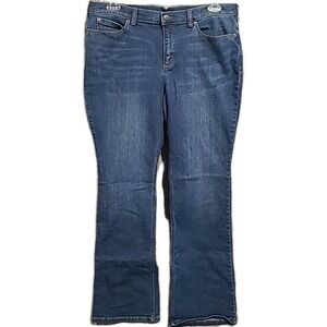 Duluth Trading Co Women's Bootcut Jeans Size 16 x 33 Dark Wash Mid Rise